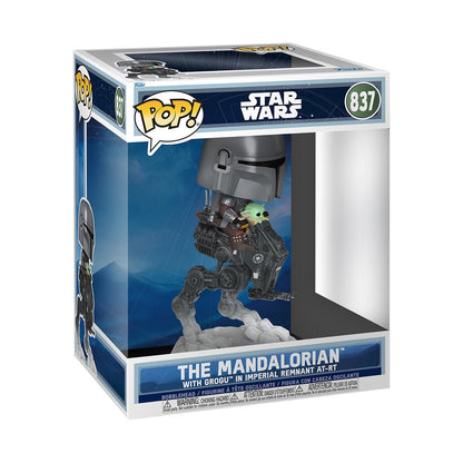 Funko Pop Rides Deluxe: Mando & Grogu - Mandaloriano con Grogu