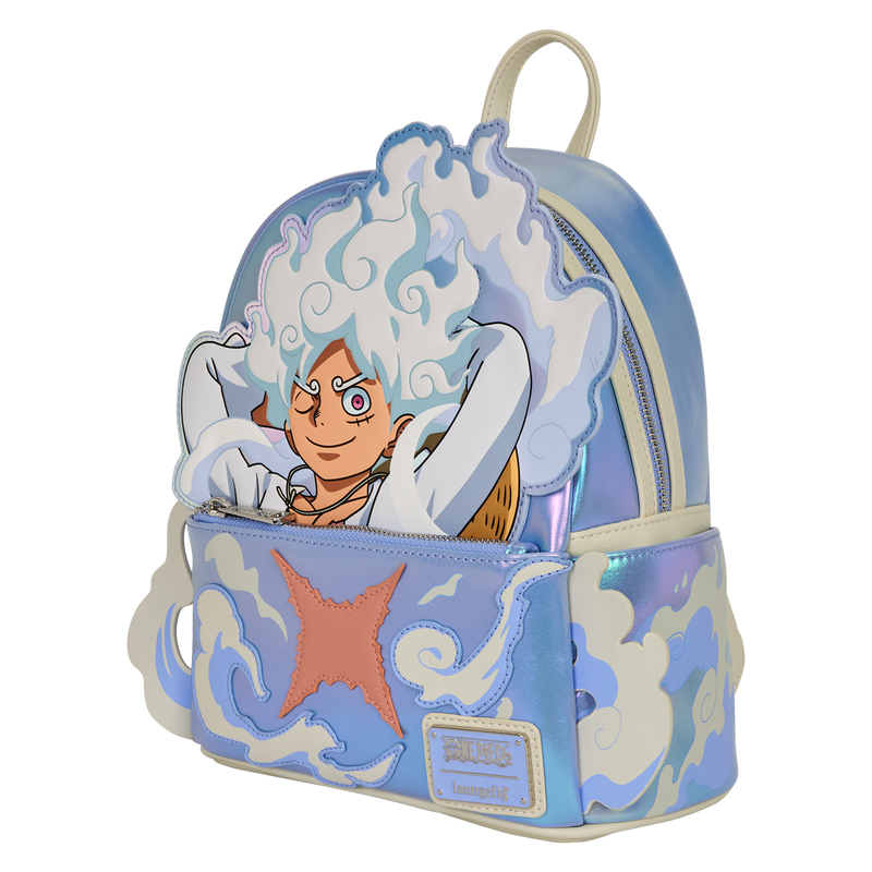 Mini Mochila Loungefly NYCC One Piece Gear 5 Luffy Glow Cosplay