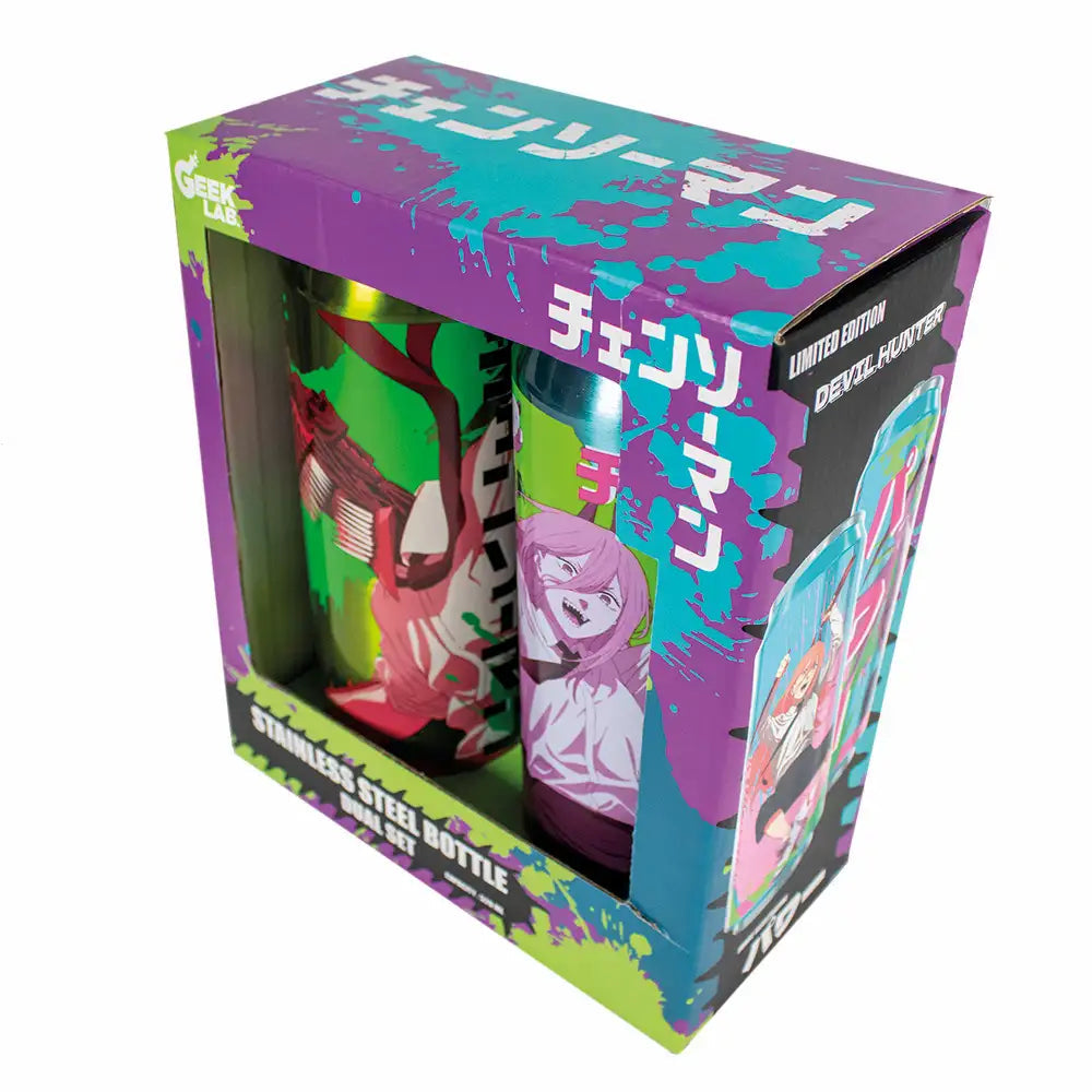 Set Termos Dual - Power y Chainsaw Man