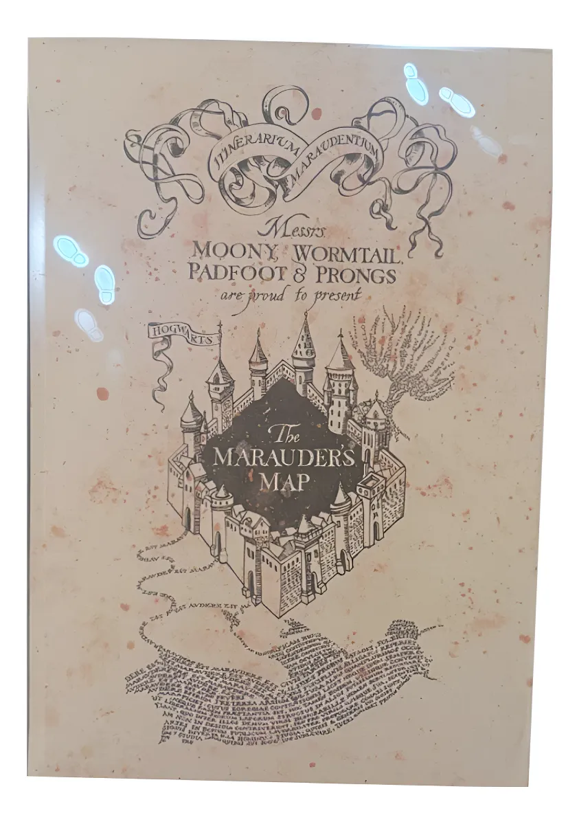 Libreta Harry Potter de Mapa Merodeador con Luz
