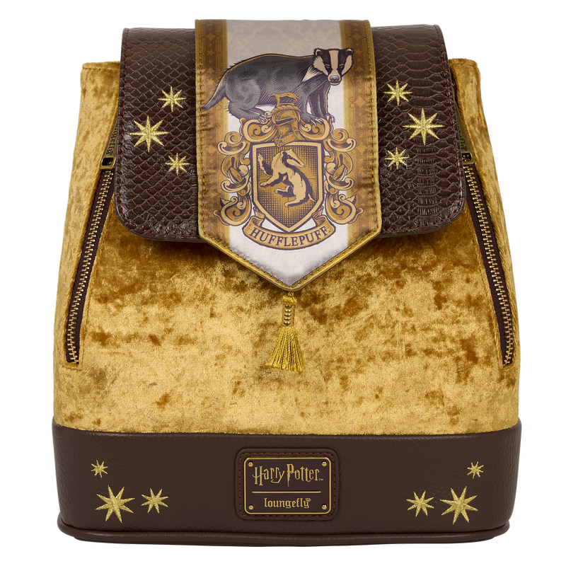 Mini Mochila Loungefly De Terciopelo Harry Potter Hufflepuff
