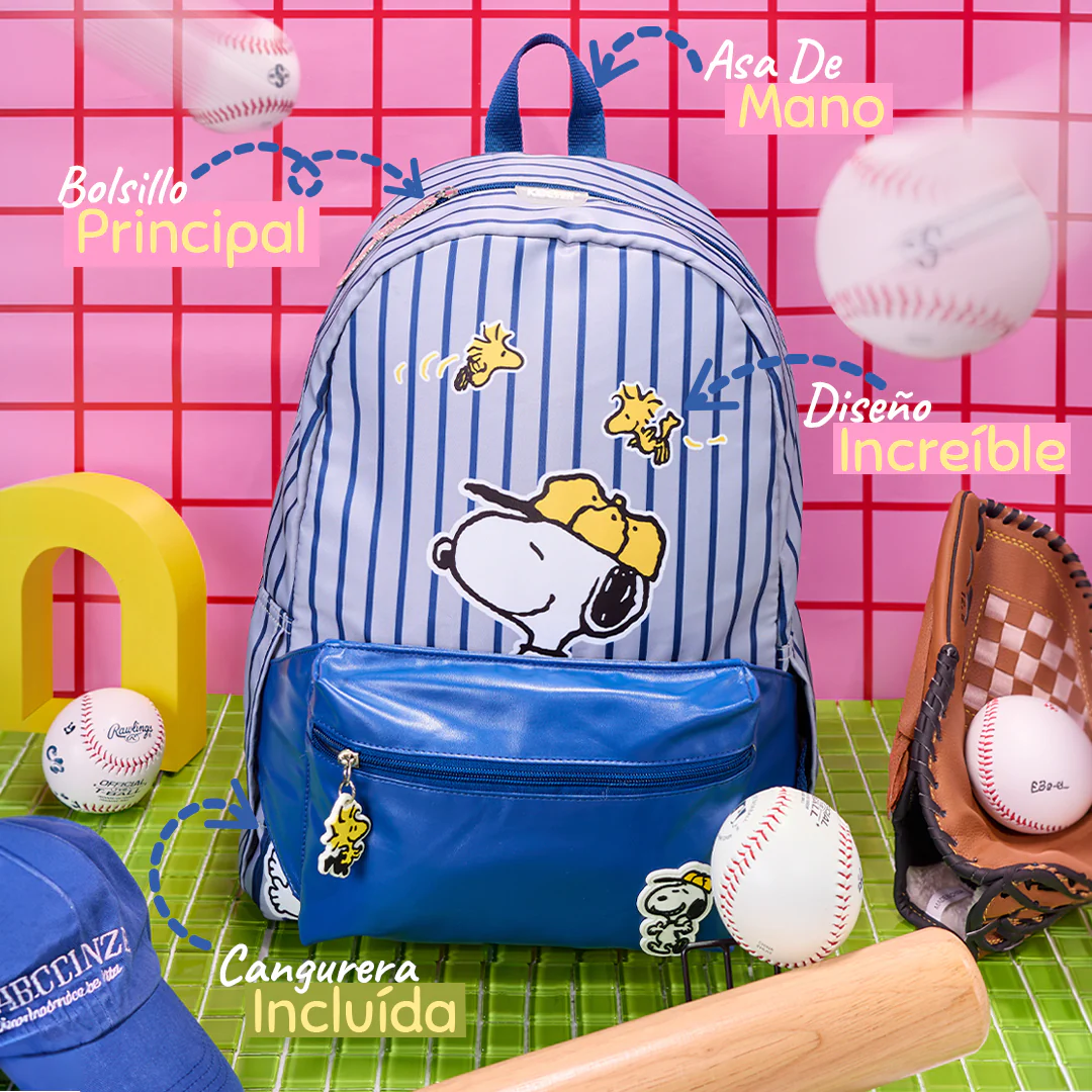 Mochila Clásica Peanuts de Snoopy & Woodstock