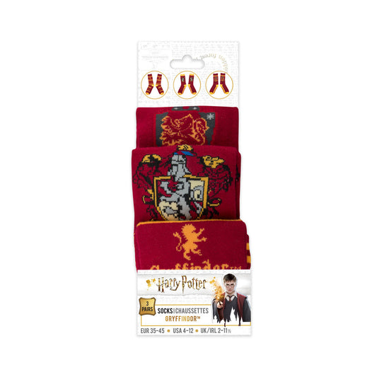 Pack Calcetines Harry Potter - Gryffindor 3 Pares