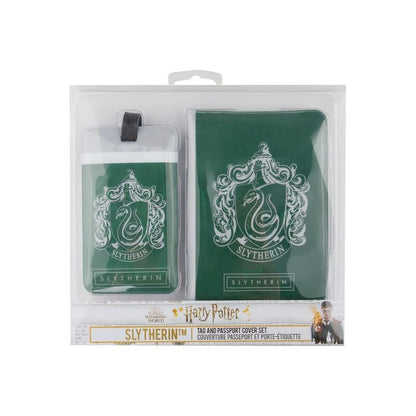 Etiqueta de Equipaje y Funda de pasaporte Harry Potter Slytherin