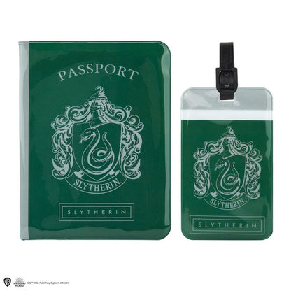 Etiqueta de Equipaje y Funda de pasaporte Harry Potter Slytherin