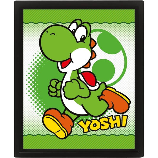 Poster 3D Lenticular Nintendo de Super Mario y Yoshi