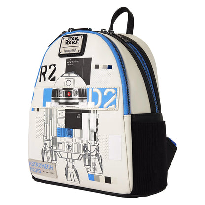 Mini Mochila Loungefly Star Wars: El poder de la Fuerza: R2-D2