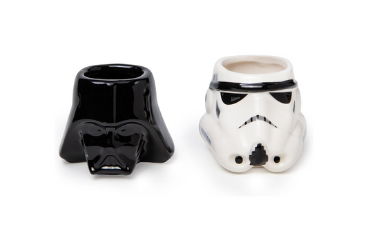 Set de Tazas Star Wars Darth Vader and Stormtrooper Helmets