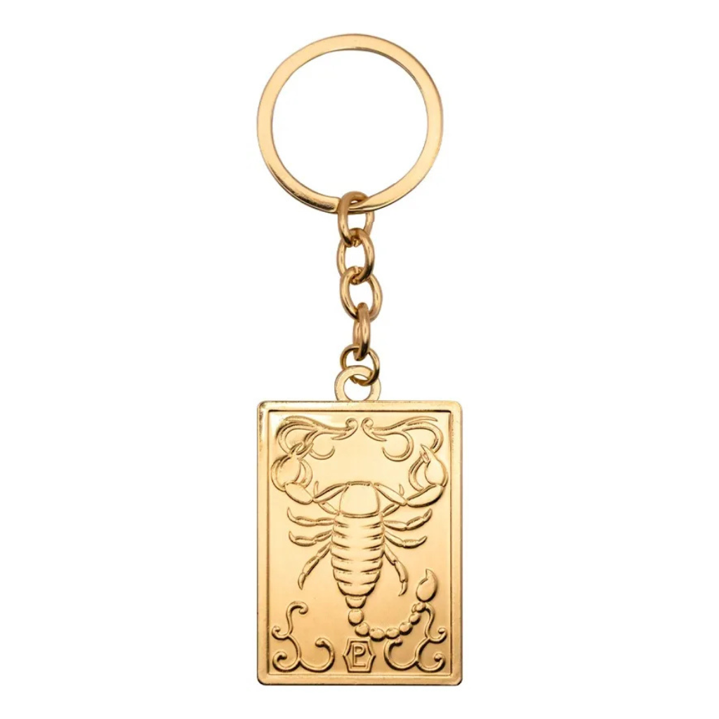 Llavero Metálico Armadura Oro Escorpio - Caballeros del Zodiaco