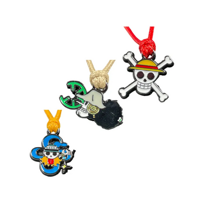 Pulseras De La Amistad Set 3 Pzs One Piece - Mugiwara (Luffy, Nami, Usopp)