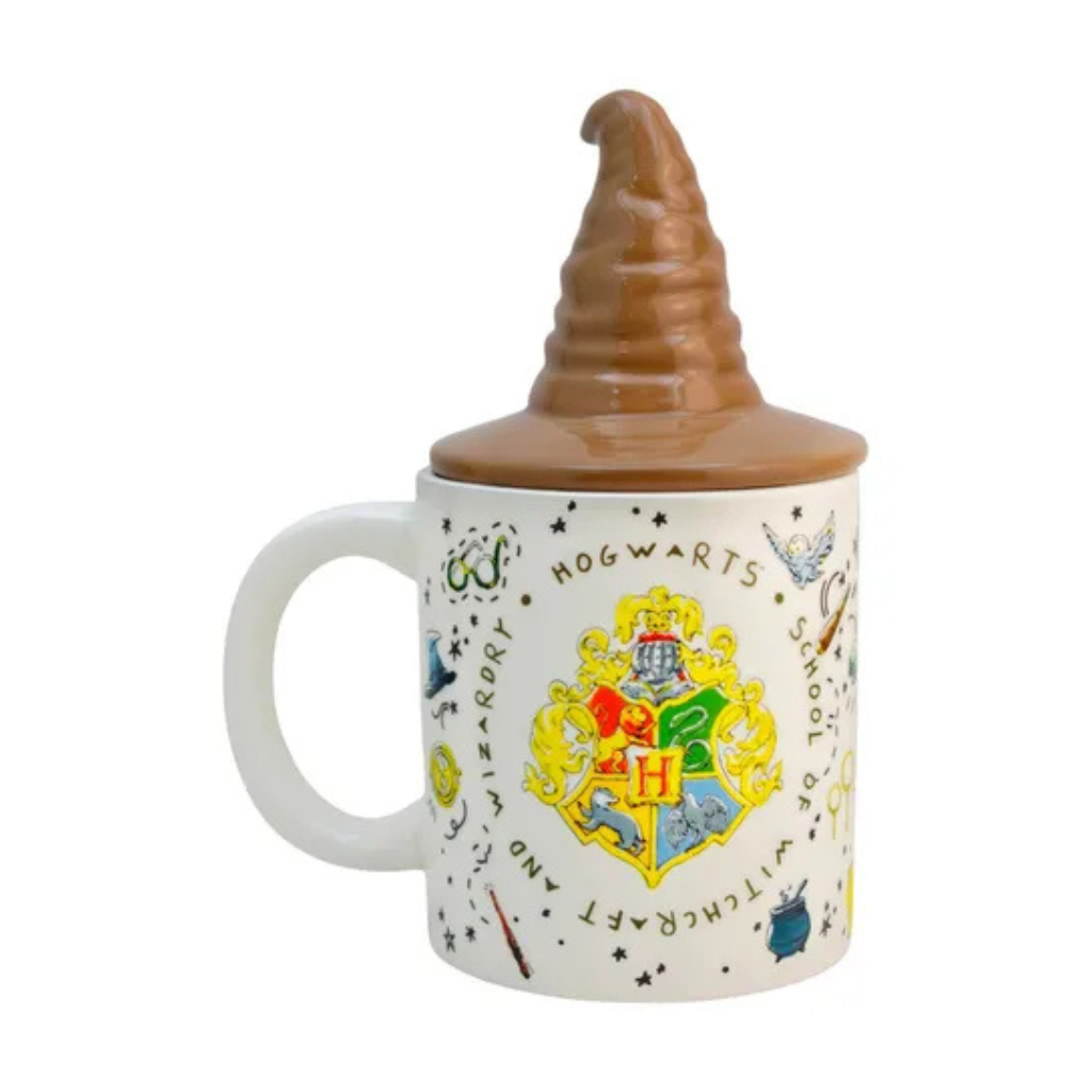 Taza 3D Harry Potter - Universo Harry Con Tapa De Sombrero