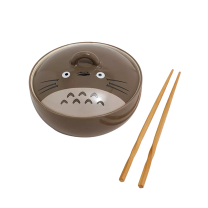 Bowl De Ramen Studio Ghibli - Mi vecino Totoro Con Tapa Y Palillos