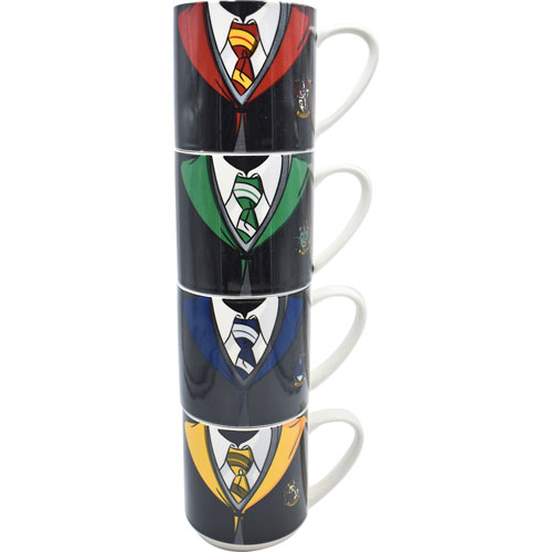 Juego De 4 Tazas Apilables Harry Potter